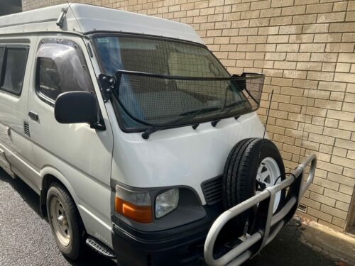 Toyota Hiace (1989 - 2005) LWB & Commuter Bus Black Windscreen Stone Guard - Image 2