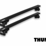 Ford Everest Next Gen 10/2022on Platinum & Wildtrak (with raised rails) Black Thule Wingbar Evo Roof Bars (711420710410)