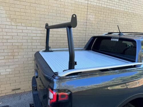 Ford Ranger Wildtrak 2022on Next Gen Rear Roller Shutter Trade Rack - Textured black - Image 2