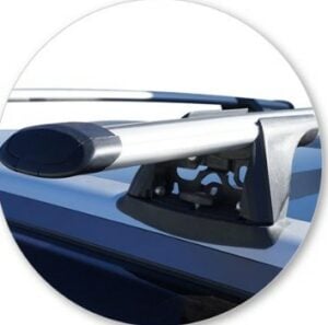 Isuzu MU-X LS-T  With Roof Rails 2013-July 2021 Pro Rack ThruBar Silver (2) (S17Y/K710) - Image 3