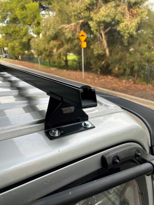 Truck Roof Rack Light Bar 2000mm Black, 110mm tall legs (FRR11015) - Image 3