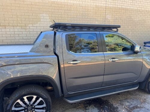 Volkswagen Amarok (with roof rails) May 2023on  Dual Cab Yakima RuggedLine Platform (1530x1240mm) (9820337/9812176) - Image 2