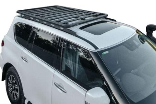 Nissan Patrol Y62 2012on Short RuggedLine Platform (1930x1380mm) sits behind sunroof (facelift with no rails) (YRGL005C) - Image 1