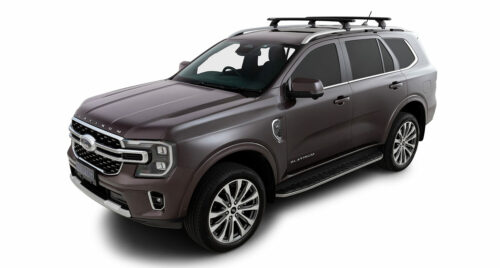 Ford Everest Next Gen July 2022on (with raised rails) RX200 Black Bars(pr) (JC-01946) - Image 2
