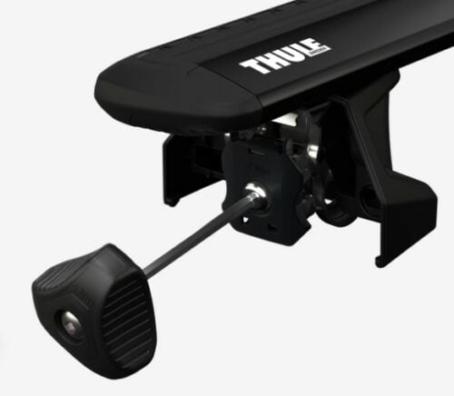 Jeep Grand Cherokee with Chrome Roof Rails WK2 2011-2021 Thule Wingbar Evo Roof Racks (pr) Black (711220/710700/187003) - Image 3