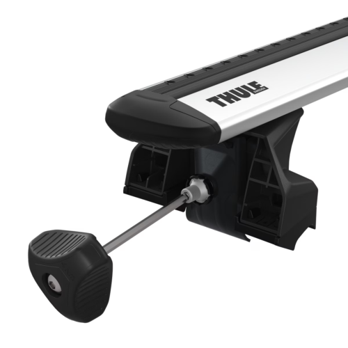 Land Rover Discovery 5 5 Door with Flush Rails 2017on Thule Wingbar Evo Roofracks Silver (pr) (711400/710600/186070) - Image 2