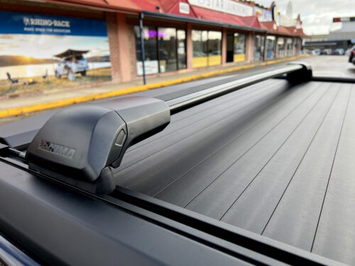 Toyota Hilux Rogue 2021 on Rear Cargo Racks Yakima Skyline FX Black Flush Mounted bars (pr) (9813706/9813034/9813801) - Image 5