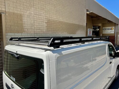 Toyota Hiace SLWB 2019 - On Wedgetail Trade Rack (3000x1600mm) (with rear roller) - Image 15