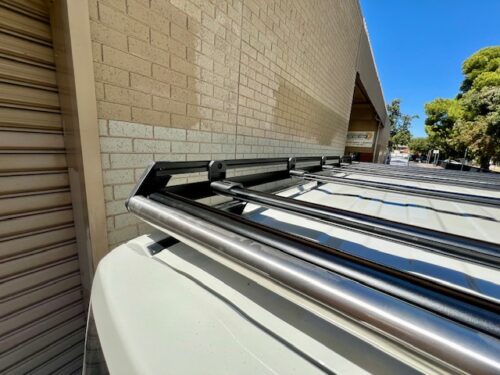 Toyota Hiace SLWB 2019 - On Wedgetail Trade Rack (3000x1600mm) (with rear roller) - Image 21