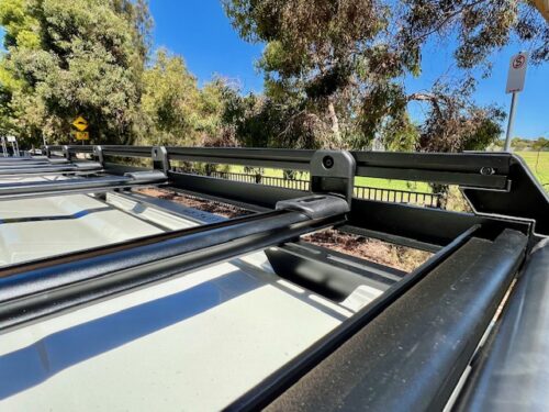 Toyota Hiace SLWB 2019 - On Wedgetail Trade Rack (3000x1600mm) (with rear roller) - Image 24