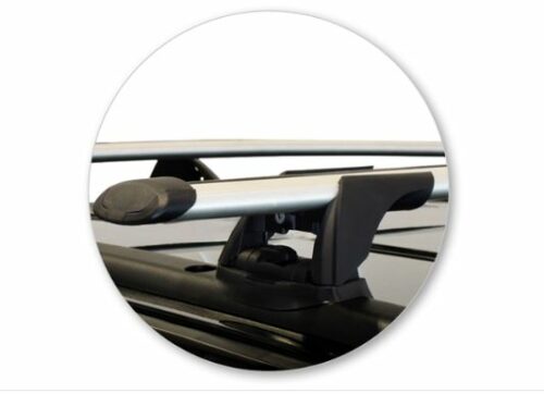 Jeep WK2 SRT-8/Blackhawk 2011-2021 Yakima Silver Thru Roof Racks (pr) (S17Y/K835W) - Image 4