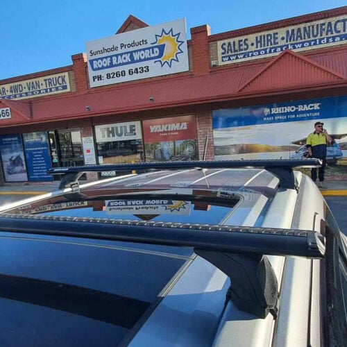 Ford Everest 2015-2022 with flush rails Rhino Rack RX200 Black Bars(pr) (JC-01994)