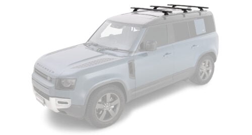 Land Rover Defender 110 2020 on (Factory Tracks) Rhino-Rack Vortex Track Mount Racks (3 bars) (JC-01411) - Image 2