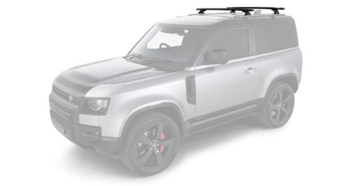 Land Rover Defender 90 2021 on (Factory Tracks) Rhino-Rack Vortex Track Mount Racks (2 bars) (JC-01594) - Image 2