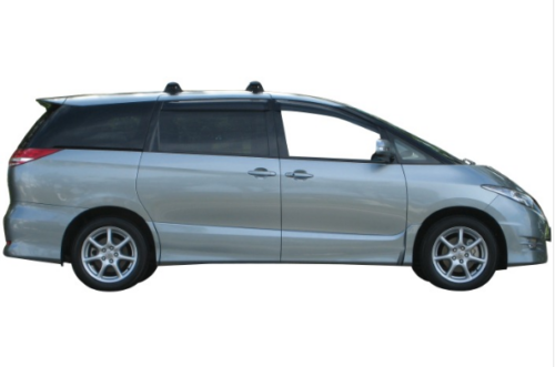 Toyota Tarago GLS Mar 2006 on (Naked Roof) Yakima Black Through Bars (S16YB/K186) - Image 3