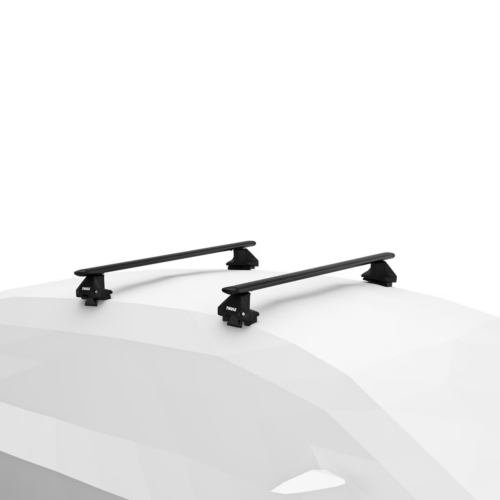 Alfa Romeo Giulia 2016 on Thule Wingbar Evo Roof Racks (pr) Black (711320/710500/145055) - Image 2