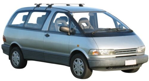 Toyota Tarago Sept 1990 - Jun 2000 (Naked Roof) Yakima Black Through Bars (S16YB/K309) - Image 2