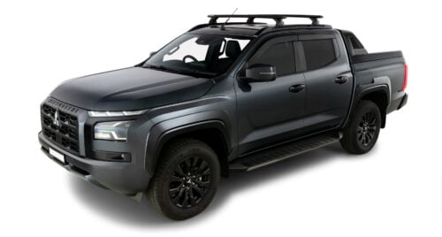 Mitsubishi Triton GSR 2024on (with flush rails) Rhino Rack RX200 Black Bars(pr) (JC-01998) - Image 2