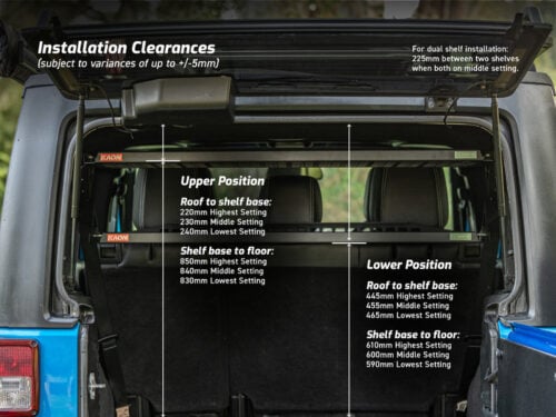 Kaon Standalone Rear Roof Shelf to suit Jeep Wrangler JK 4 Door (KS0564) - Image 11