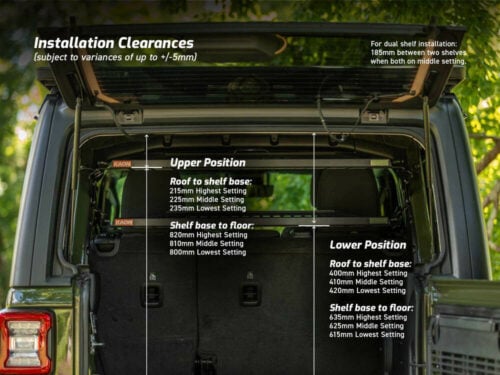 Kaon Standalone Rear Roof Shelf to suit Jeep Wrangler JL 4 Door (KS0608) - Image 11