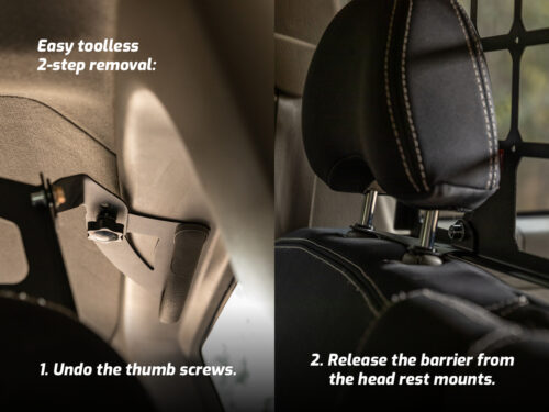 Kaon Light Cargo Pet Barrier & Standalone Shelf to suit Nissan Patrol Y61 GU (KS0693) - Image 5