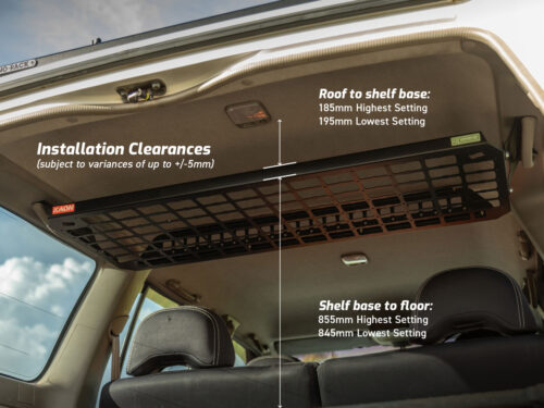 Kaon Light Cargo Pet Barrier & Standalone Shelf to suit Nissan Patrol Y61 GU (KS0693) - Image 9