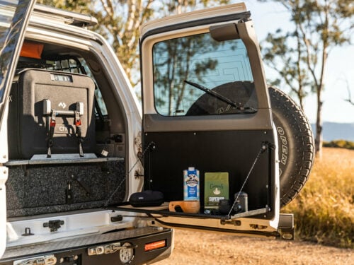 Kaon Rear Door Drop Down Table & Door Cards to suit Nissan Patrol Y61 GU (KS0701) - Image 3