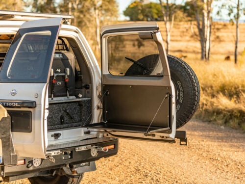 Kaon Rear Door Drop Down Table & Door Cards to suit Nissan Patrol Y61 GU (KS0701) - Image 5