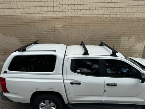 Mitsubishi Triton MV Dual Cab (GLX,GLX+,GLS) with EGR Canopy Trim HD Roof Racks with Skyline Mounts (3 bars) - Image 3