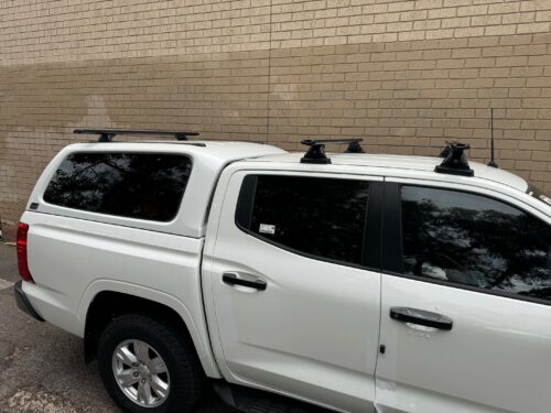 Mitsubishi Triton MV Dual Cab (GLX,GLX+,GLS) with EGR Canopy Trim HD Roof Racks with Skyline Mounts (3 bars) - Image 5