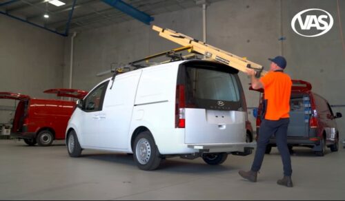 Hyundai Staria Load VAS 3 BAR COMMERCIAL TRACK MOUNT ROOF RACK WITH ERGO ROLLER  (VAS.RC1230 ERGO ROLLER) - Image 6