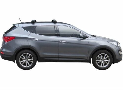 Hyundai Sante Fe 2012-2018 (with factory rails) Yakima Silver Thru Bar Roof Racks (pr) (S16Y/K775) - Image 2