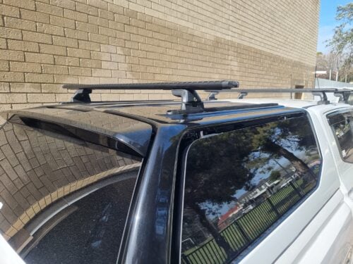 Mitsubishi Triton  MV Dual Cab (GLX,GLX+,GLS) with Maxliner Canopy Trim HD Roof Racks with Skyline Mounts (3 bars) - Image 3