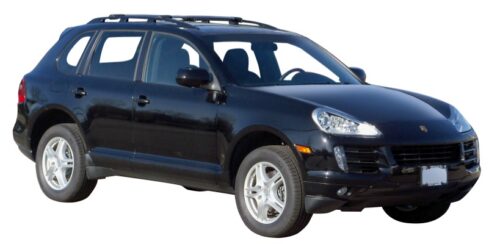 Porsche Cayenne 2002 - 2010 with Raised Rails Yakima Black Rail Bar (2) (S44YB) - Image 2