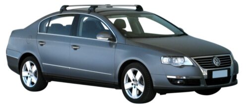 VW Passat Sedan 2006 - 2015 (naked roof) Yakima Black Flush Roof Racks (S6YB/K391) - Image 3