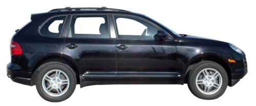 Porsche Cayenne 2002 - 2010 with Raised Rails Yakima Black Rail Bar (2) (S44YB) - Image 3