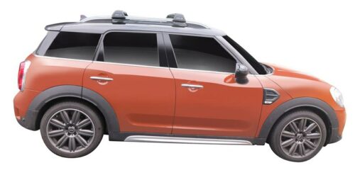 Mini Countryman 2017 onwards (raised rails) Yakima Flush Bars Black Roof Racks (pr) (S25YB/K328) - Image 2