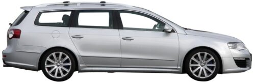 Volkswagen Passat Wagon (raised rails) 2006 - 2010 Yakima Roof racks (pr) Silver (S53Y) - Image 2