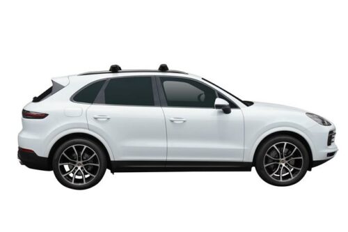 Porsche Cayenne 2019 onwards with Flush Rails Yakima Thru Bars Black (pr) (S17YB/K1000) - Image 2