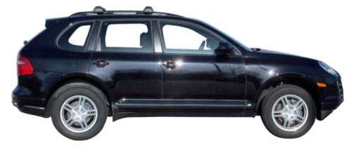 Porsche Cayenne 2002 - 2010 with Raised Rails Yakima Black Flush Bar Roof Racks (pr) (S5YB/K328) - Image 2