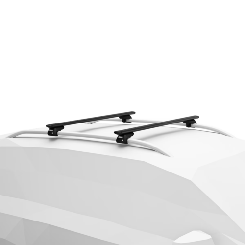 Porsche Taycan Cross Turismo with raised rails 2020on Thule Wingbar Evo Roofracks Black (pr) (711220/710600/186192) - Image 2