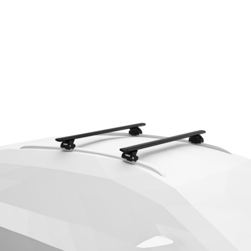 Land Rover Discovery 5 5 Door with Flush Rails 2017on Thule Wingbar Evo Roofracks Black (pr) (711420/710600/186070) - Image 3
