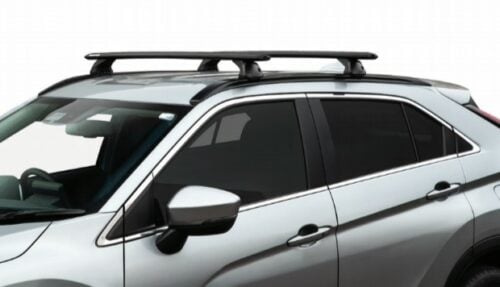 Mitsubishi Eclipse Cross 2017 on with flush rails Rhino Rack RX200 Black Bars(pr) (JC-02141)