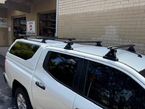 Mitsubishi Triton  MV Dual Cab (GLX,GLX+,GLS) with Maxliner Canopy Trim HD Roof Racks with Skyline Mounts (4 bars) - Image 3