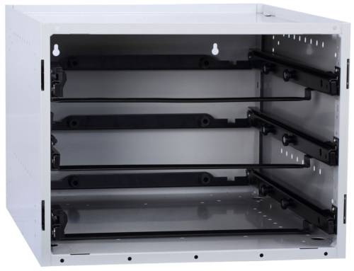 StorageTek Cabinet complete with 3 small Blue ABS cases with PC Lids Fully Assembled - (SCS3SA-BL) - Image 2