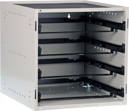 StorageTek Cabinet complete with 4 small Blue ABS cases with PC Lids Fully Assembled - (SCS4SA-BL) - Image 3
