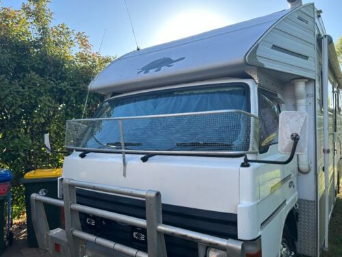 Ford Trader and Mazda T4000on 1989-2000 Silver Windscreen Stone Guard - Image 3
