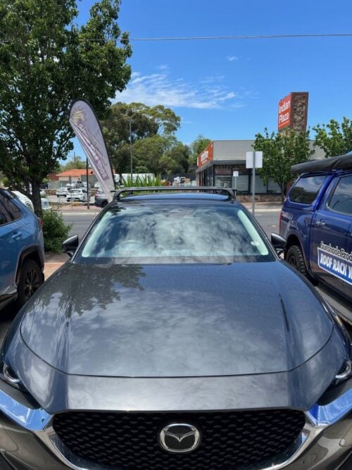 Mazda CX-30 5dr SUV Thru Bar Fixed Point Yakima Roof Racks (pr) Black (S16YB/K765) - Image 4