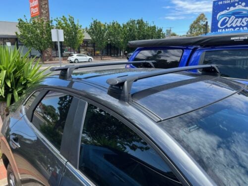 Mazda CX-30 5dr SUV Thru Bar Fixed Point Yakima Roof Racks (pr) Black (S16YB/K765) - Image 2