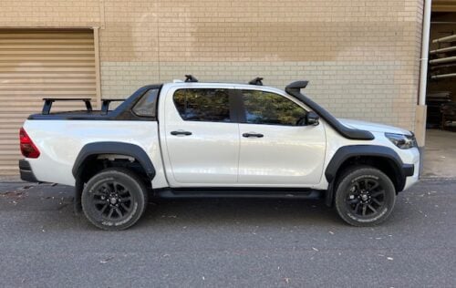 Toyota Hilux Rogue 2021 onwards 170mm high tub racks for rear roller shutter - Image 9